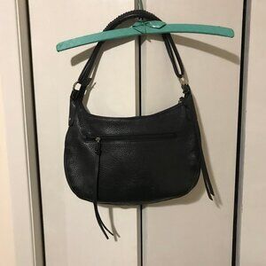 Danier Ladies Black Pebbled Leather Purse/Bag